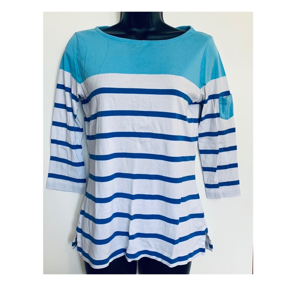 346 Brooks Brothers scoop neck nautical shirt